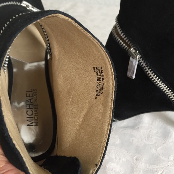 Michael Kors suede peep toe zip ankle boots - Picture 8 of 8